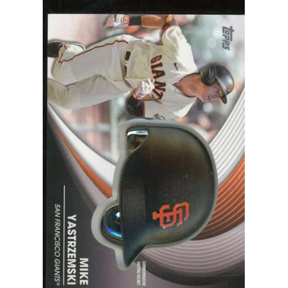 Mike Yastrzemski Card 2022 Topps Update Commemorative Batting Helmet #BHMY