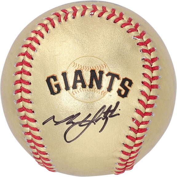 Mike Yastrzemski San Francisco Giants Autographed Gold Leather Baseball - Fanatics Authentic Certified