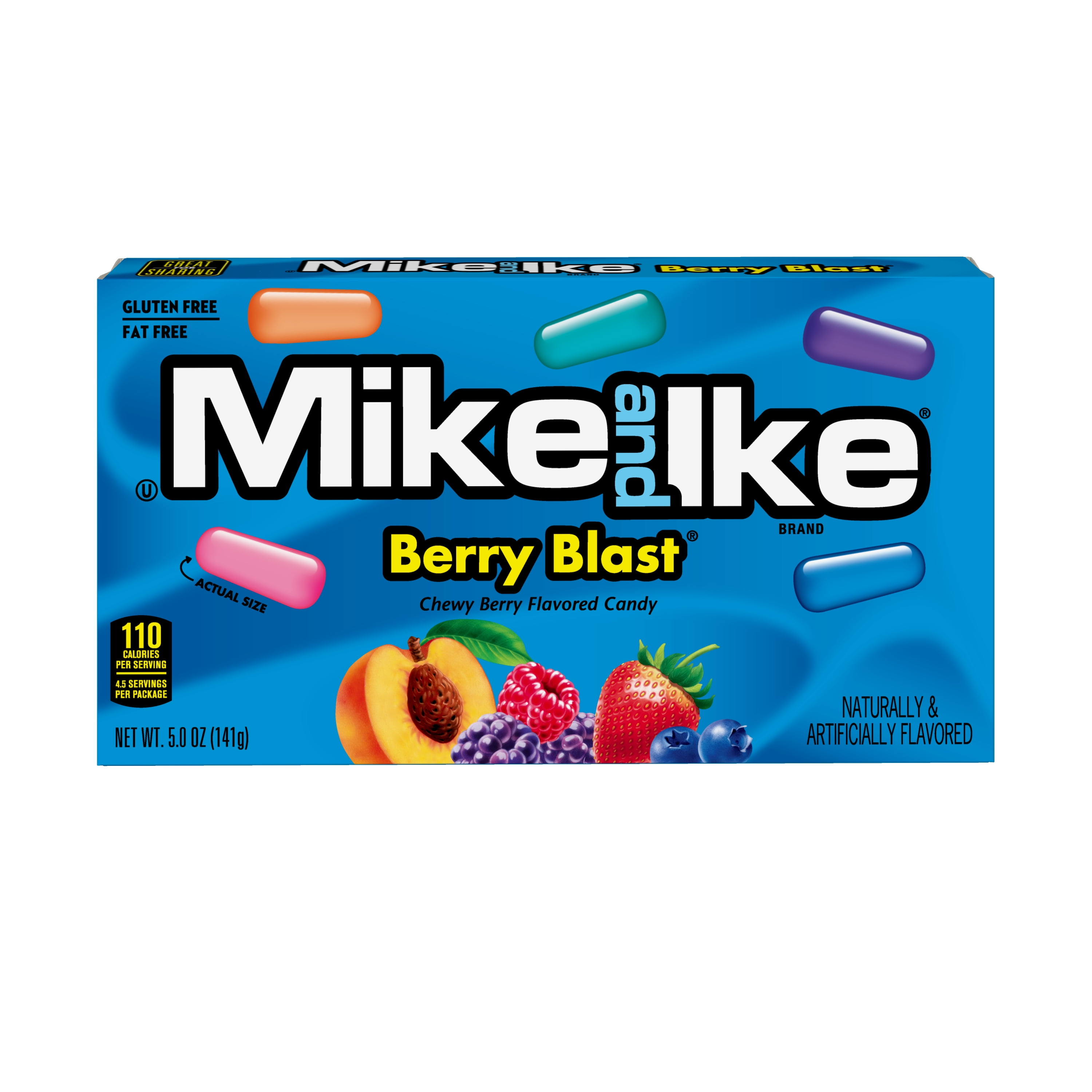 Mike and Ike Berry Blast Chewy Candy, 5 Ounce Theater Box, 1 Count