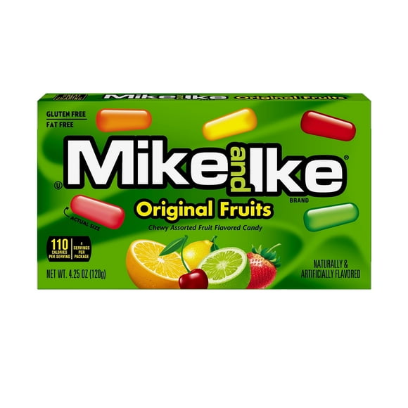 Mike and Ike Candy, DMF15 Original Fruits, 4.25oz Theater Box, Pack of 12