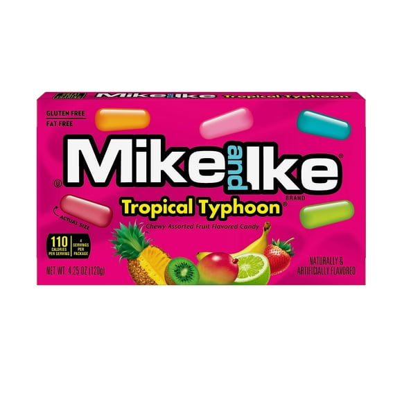 Mike and Ike Candy, YYF14 Tropical Typhoon, 4.25oz Theater Box, Pack of 12