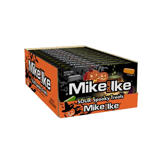 Mike and Ike Halloween Sour Spooky Treats 4.25 oz. Theater Box - Case of 12