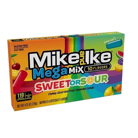 Mike and Ike Mega Mix Theater Box Sweet or Sour 4.25 oz