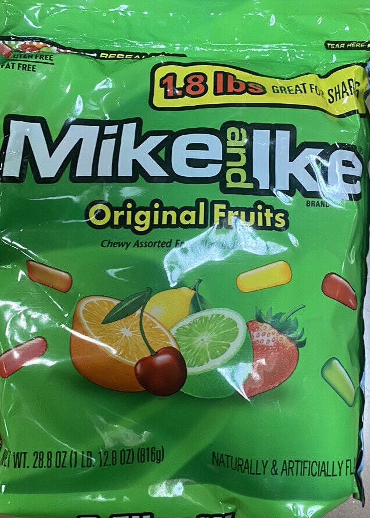 Mike and Ike Original Fruits Chewy Candy 28.8 oz Candies Resealable Bag Mike and Ike Original Fruits Chewy Candy 28.8 oz Candies Resealable Bag