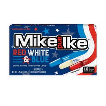 Mike and Ike Red, White and Blue 4.25 oz. Theater Box
