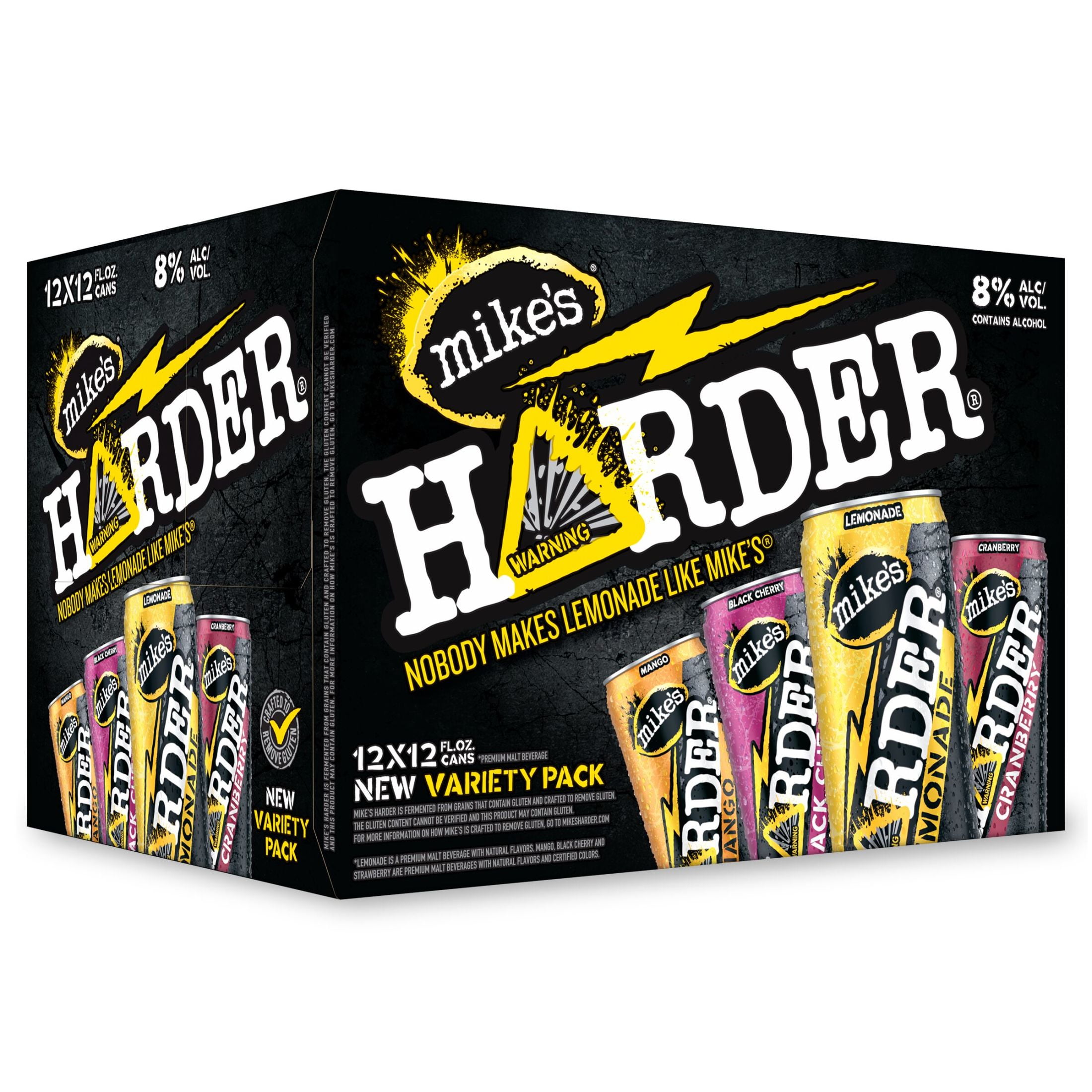 Mike's HARDER Variety, 12 pack, 12 fl oz Cans, 8% ABV - Walmart.com