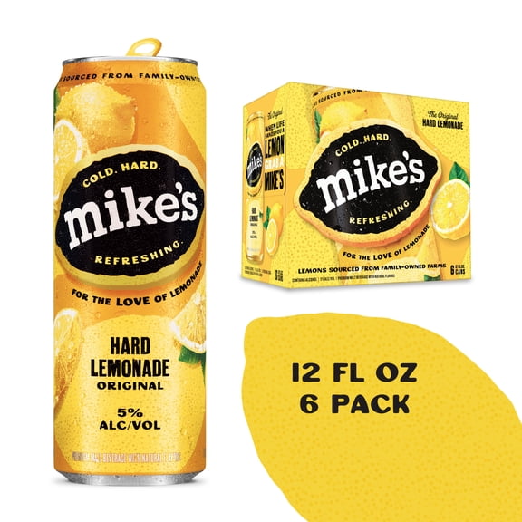 Mike's Hard Lemonade Original, 6 Pack, 12 fl oz Cans, 5% ABV