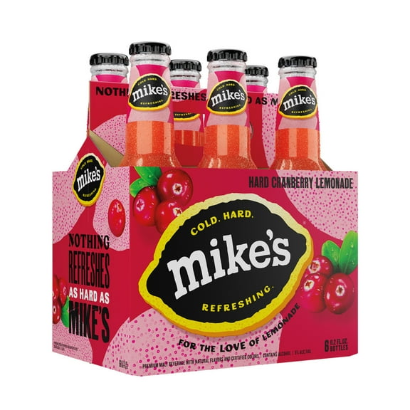 Mike's Hard Lemonade Cranberry, 6 Pack, 11.2 fl oz Bottles, 5% ABV