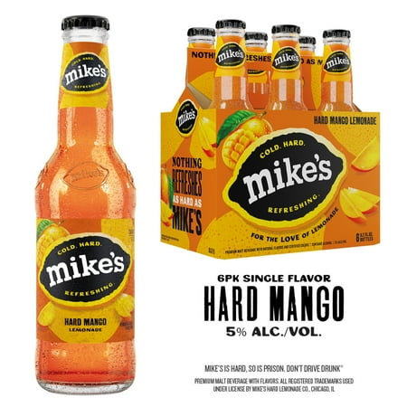 Mike's Hard Lemonade Mango, 6 Pack, 11.2 fl oz Bottles, 5% ABV - Utah