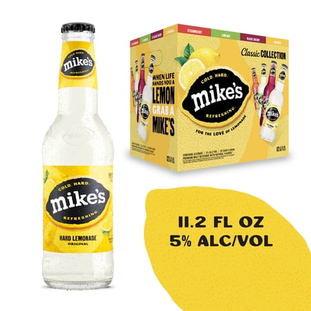 Mike's Hard Lemonade Classic Collection Variety Pack, 12 Pack, 11.2 fl oz Bottles, 5% ABV