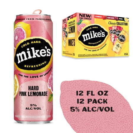 Mike's Hard Lemonade Variety Pack, 12 Pack, 12 fl oz Cans, 5% ABV