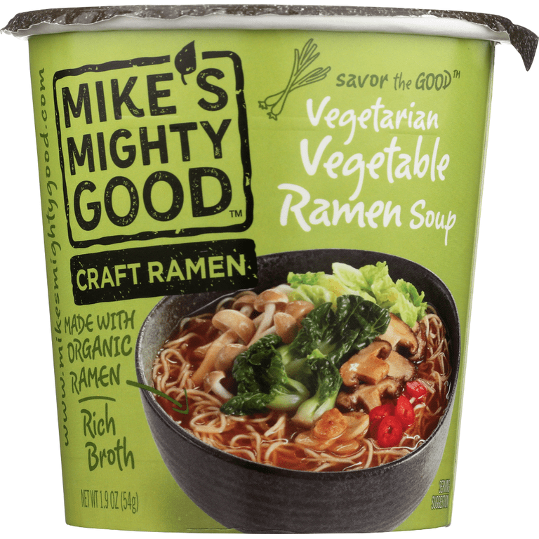 Mike's Mighty Good Craft Ramen Soup, 1.9 oz, Vegetarian Noodles