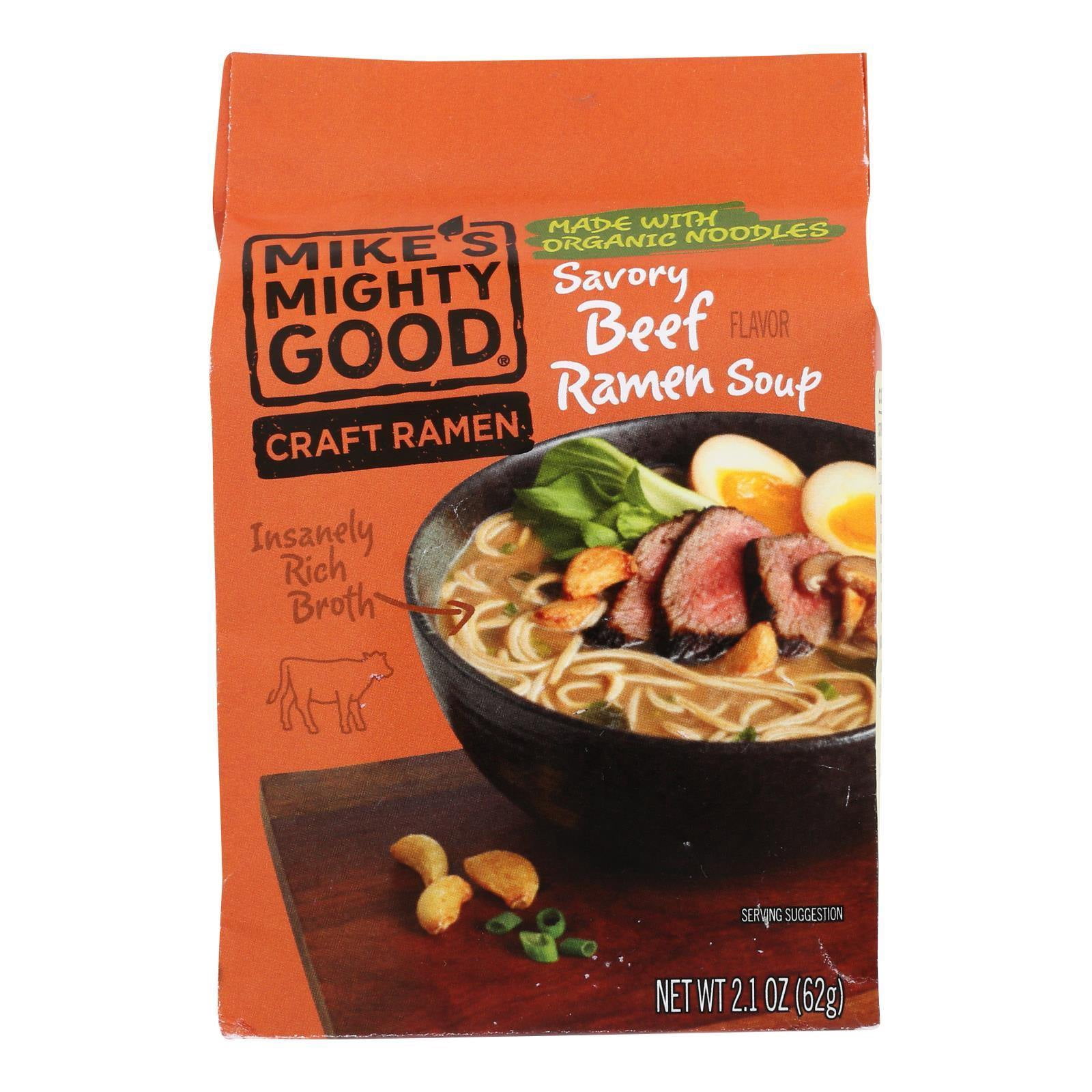 Mike's Mighty Good Spicy Beef Ramen, 2.1 Oz, Pack Of 7