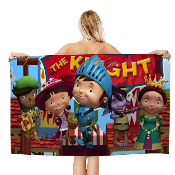 Mike the Knight Gifts Beach Towel for Women Girl Birthday Inspired Fan Bath Outdoor Music Lover