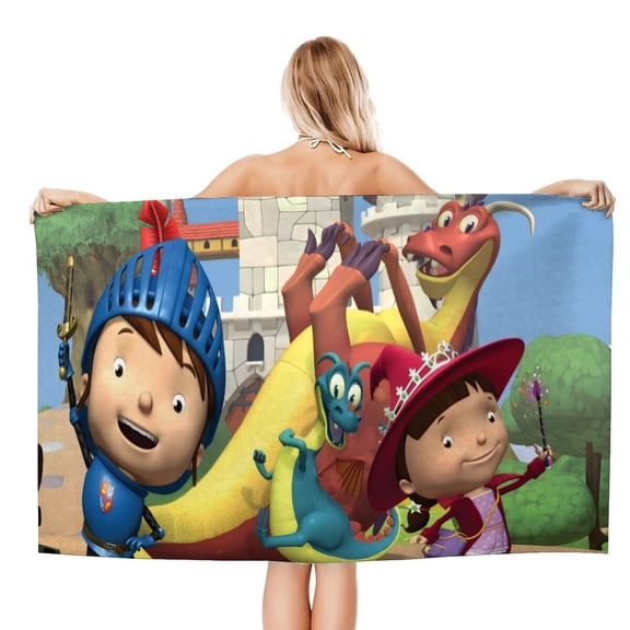 Mike the Knight-theme Gifts Quick-dry Beach Towel for Women Girl Birthday Inspired Fan Bath Outdoor Music Lover30.7 x 71in78 X 180 CM