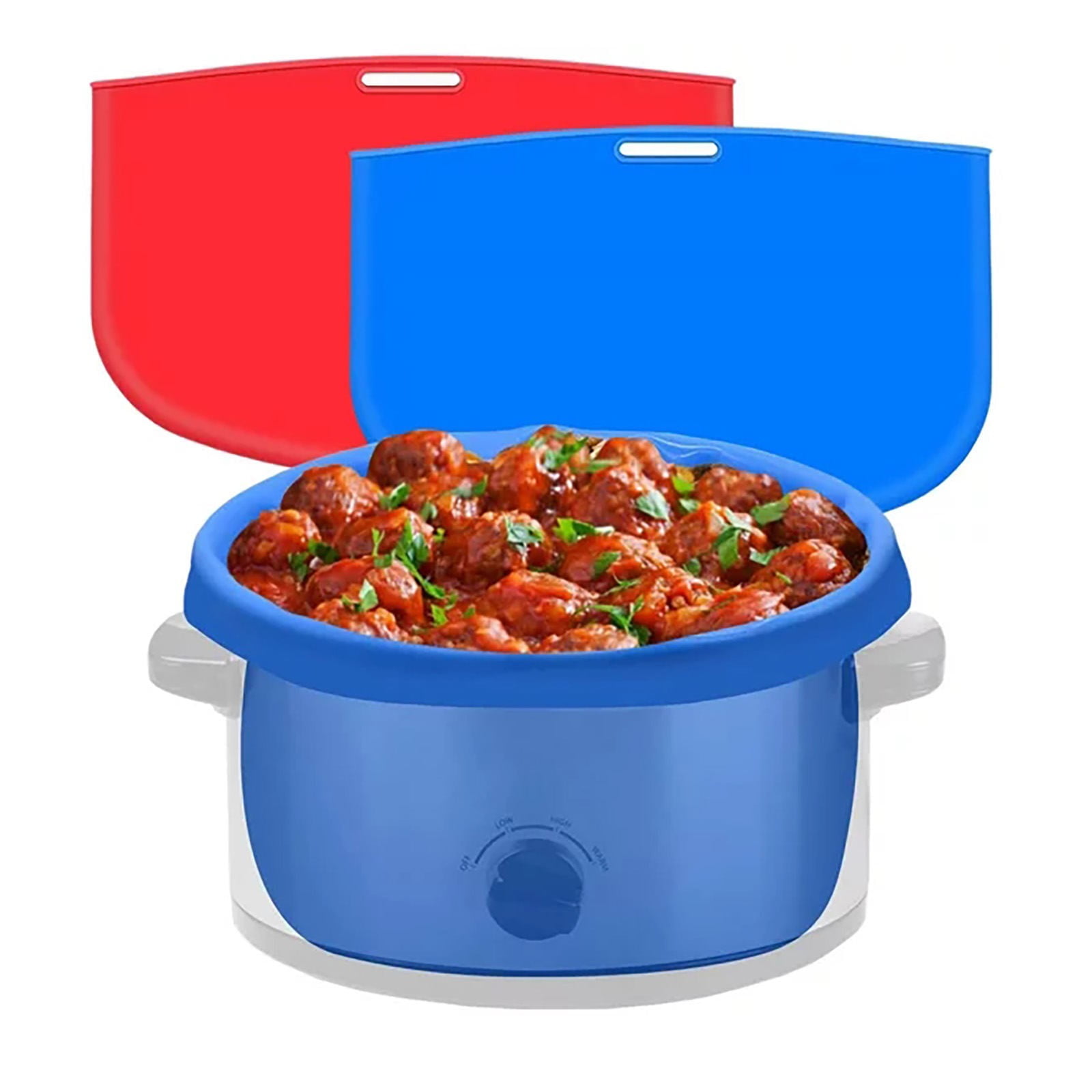 Mikease 2 Pack Slow Cooker Liners Reusable Food Grade Silicone