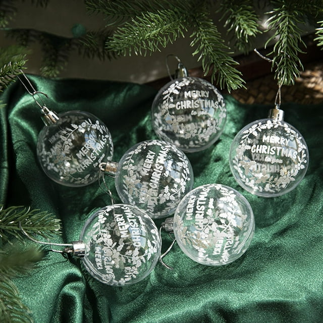 Mikease Lightning Deals!Diameter 6CM Transparent Christmas Ball Boxed ...