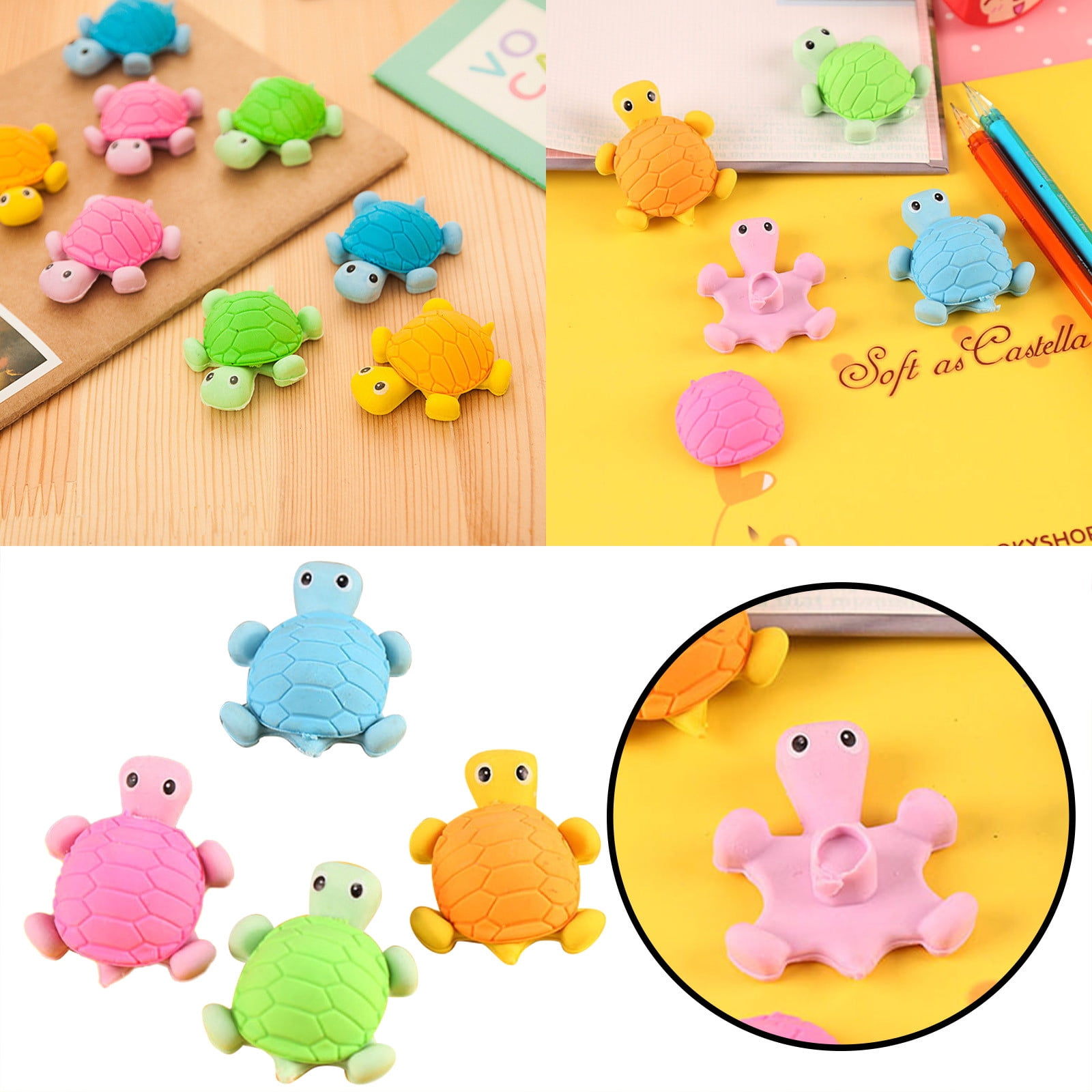 Mikease Turtle Erasers Party Favors 12 Pieces Creative Cartoon Little