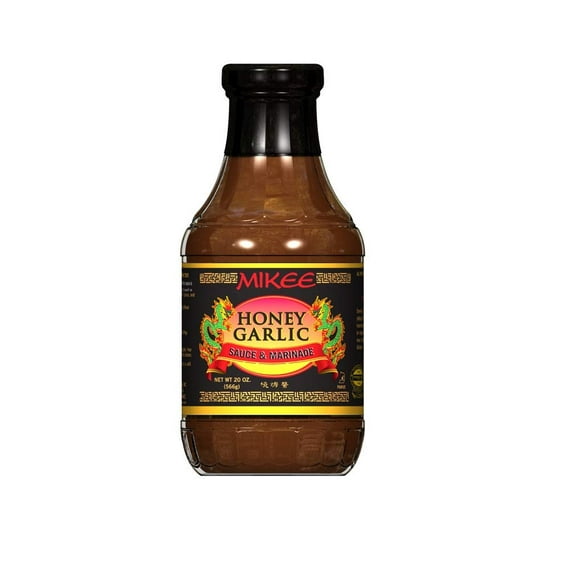 Mikee Honey Garlic Sauce & Marinade 20 oz Glass Bottles - Pack of 3