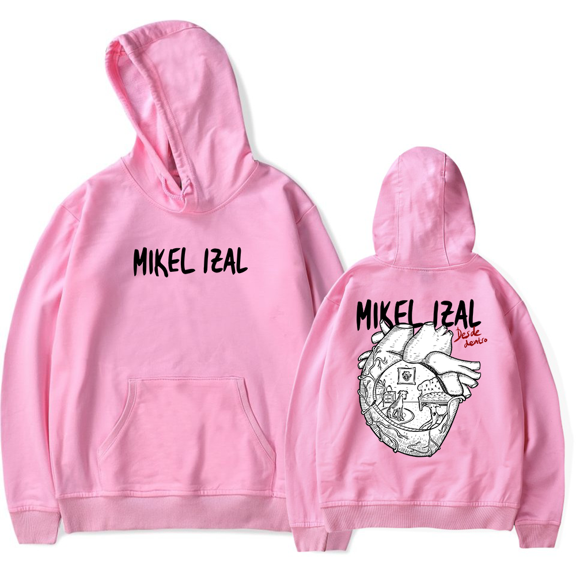 Mikel Izal Heart Hoodie Men's Hip Hop Printing Pullover Hooded Sweatshirts