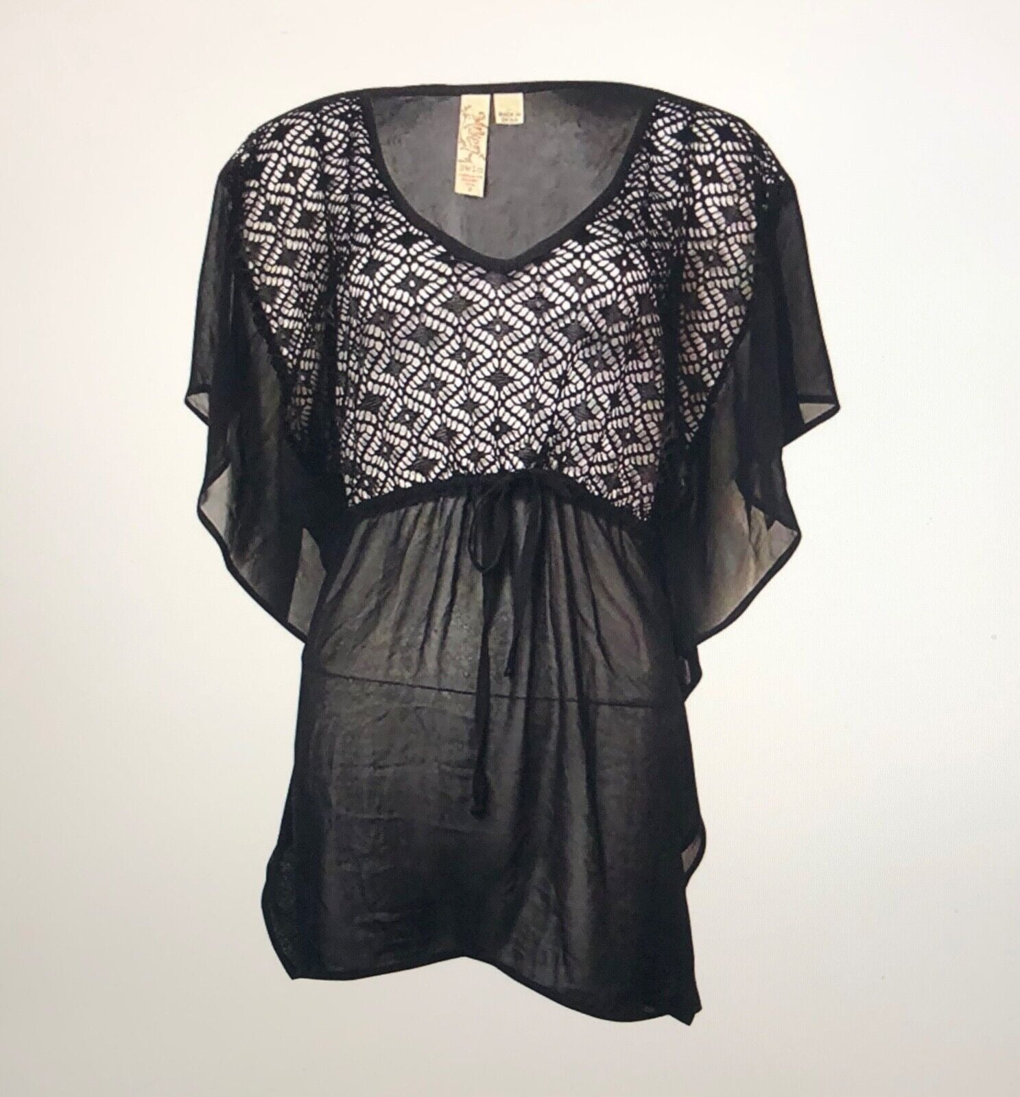 MSRP 49 Alex Evenings Cover Up Sheer Chiffon Navy Small Walmart