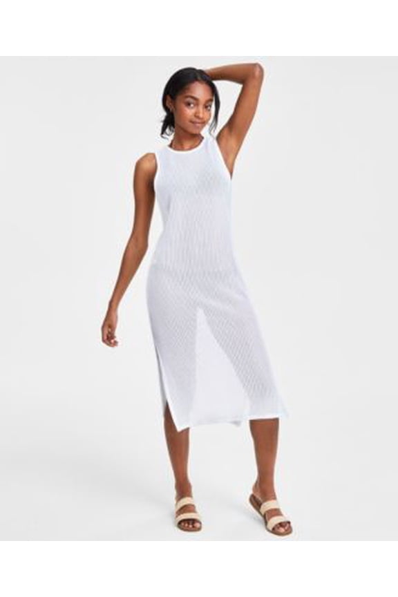 Women's Low-Back Midi Dress, Black, L