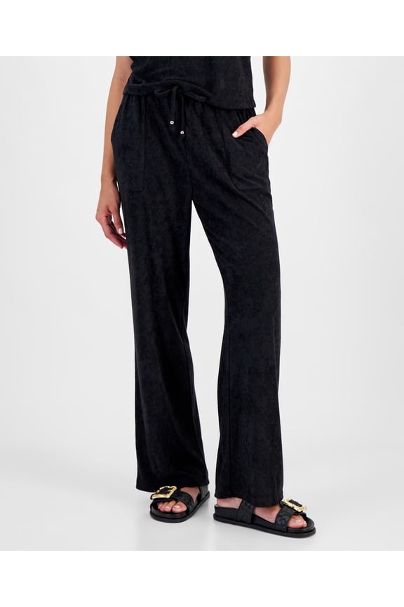 Juniors Velour Drawstring Cov Violet Sun M