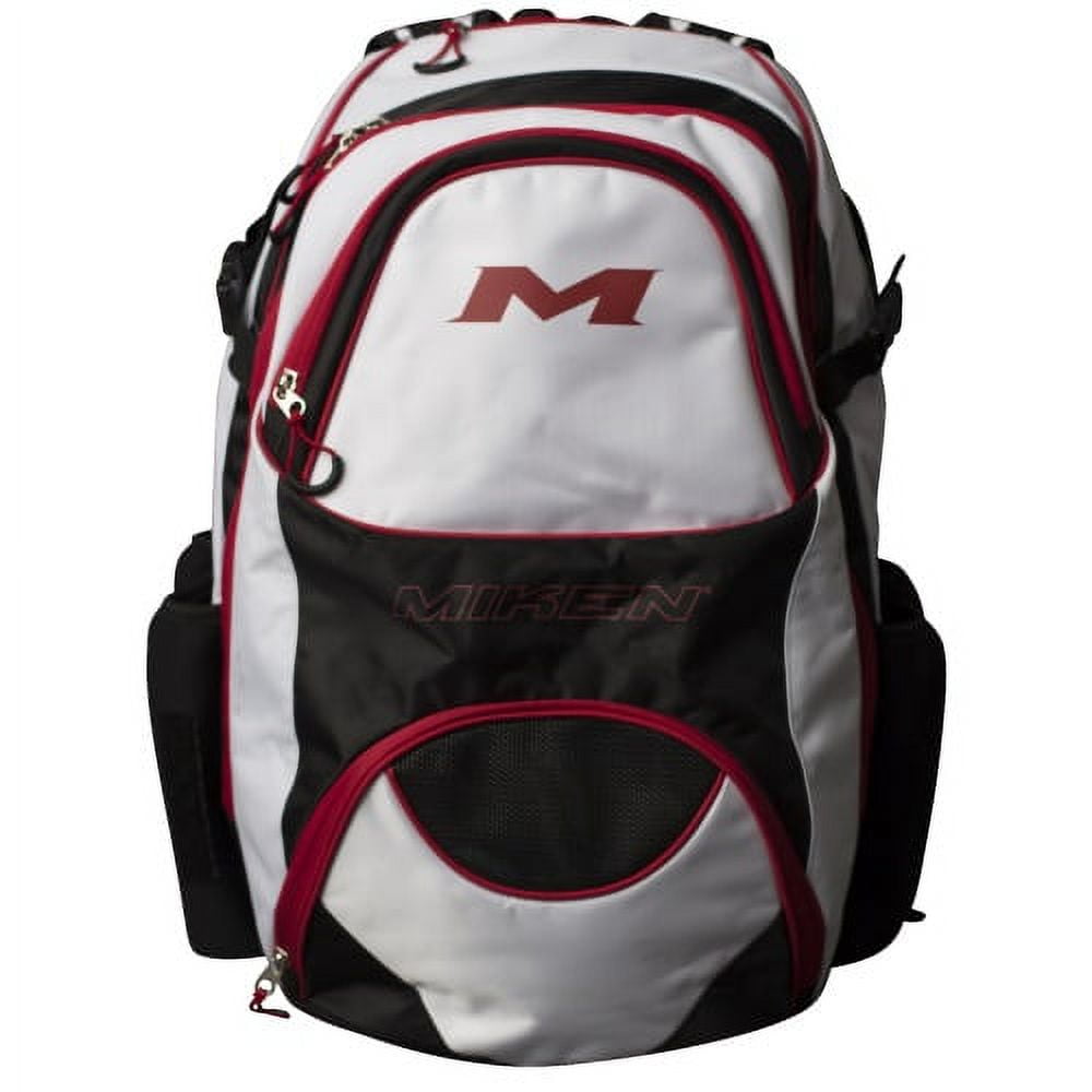 Miken Players XL Slowpitch Softball Backpack (Black/White/Red