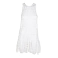 thumbnail image 1 of Miken Swim White Sleeveless Crochet Racerback Drop-Waist Dress Cover-Up XS, 1 of 3