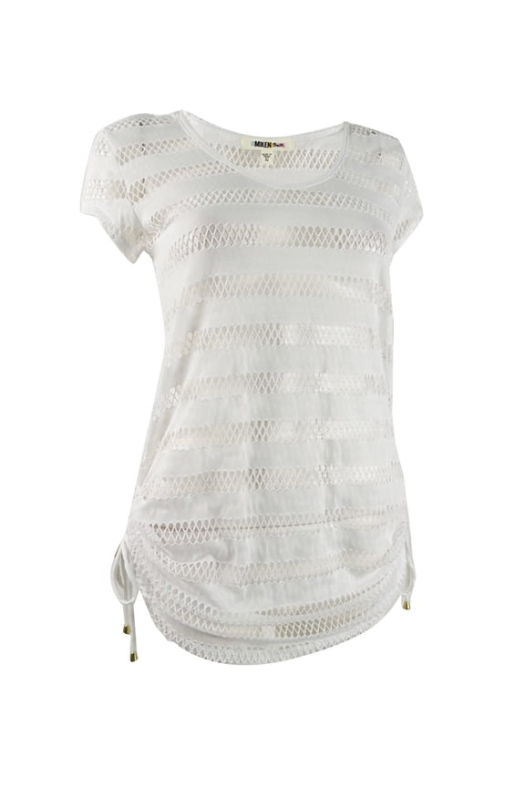 Women's Jersey Ruched Swim Top Cover-Up