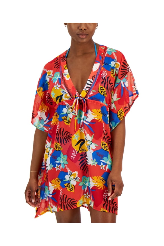Womens Cinched-Waist Kimono C Paradise Pinkhoney Bee M