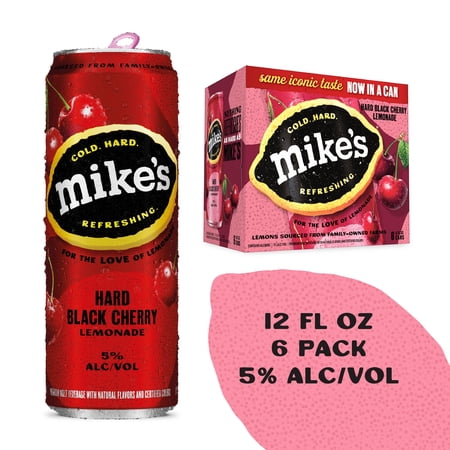 Mike's Hard Lemonade Black Cherry, 6 Pack, 12 fl oz Cans, 5% ABV