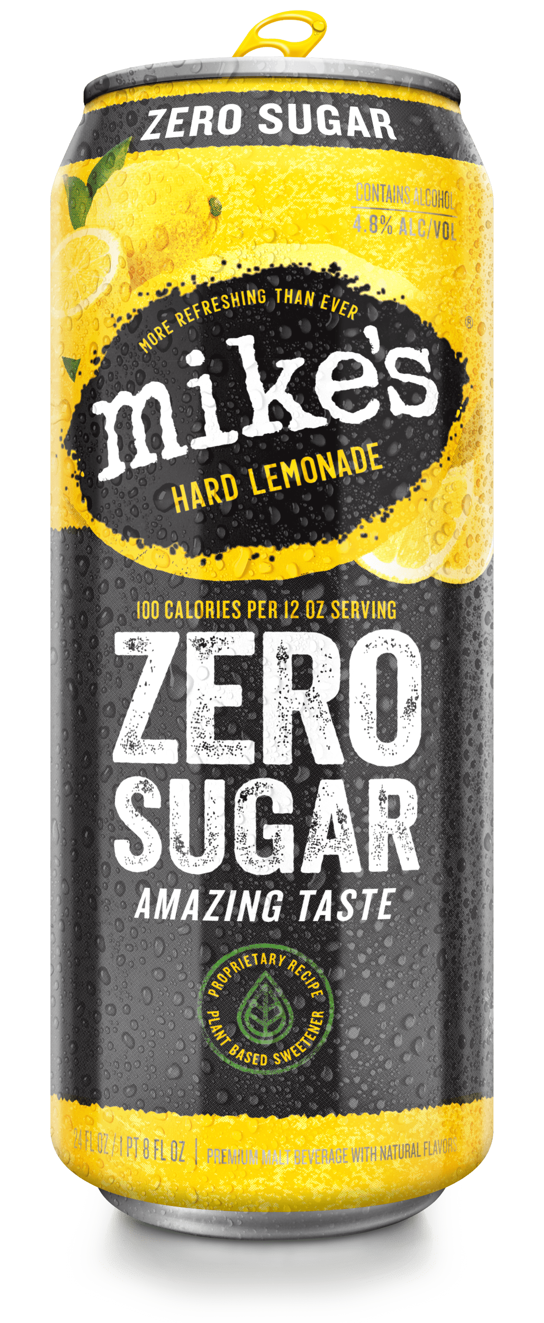 Mikes Hard Lemonade Zero Sugar, Single Serve, 24 fl oz Can, 4.8 ABV