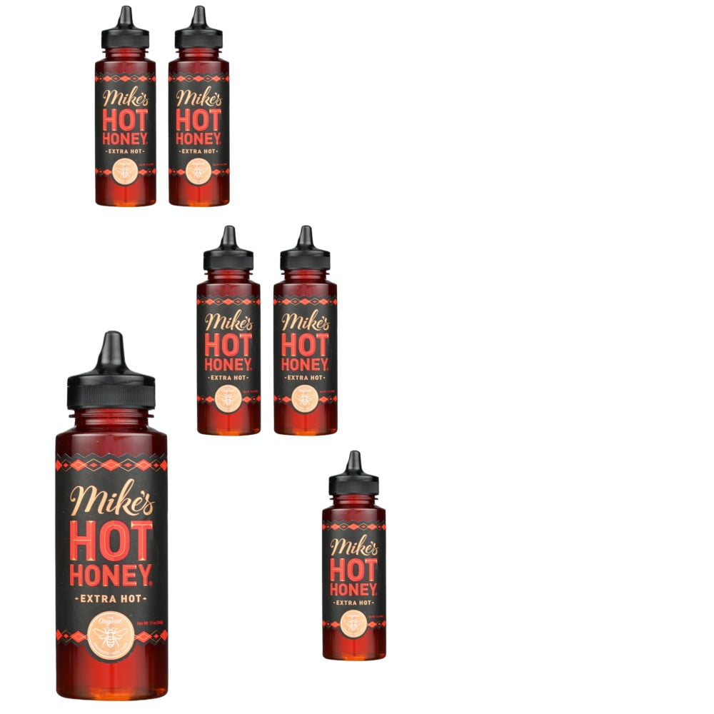 Mikes Hot Honey Extra Hot Honey, 12 OZ, 6 Pack