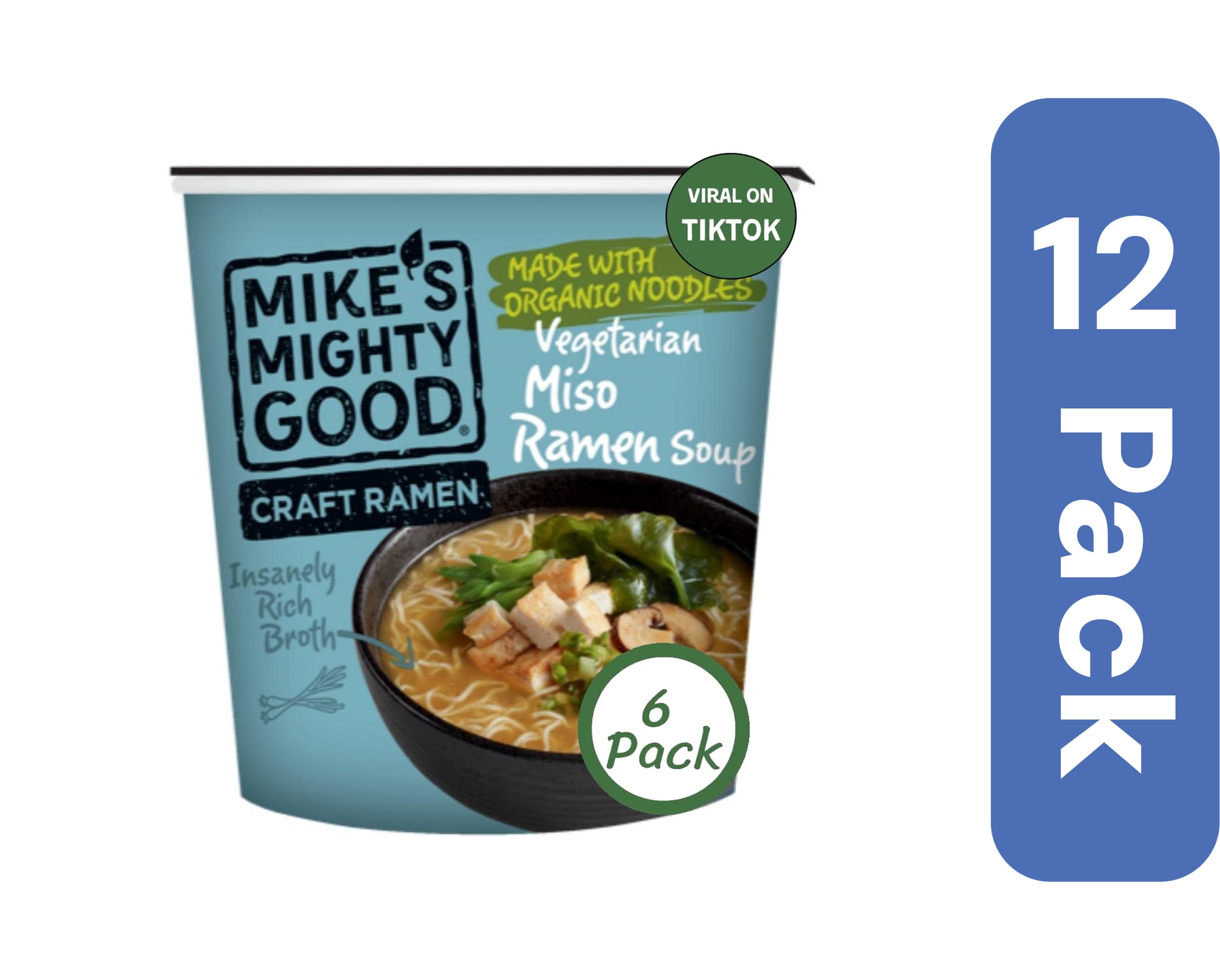 Mikes Mighty Good Ramen Vegetarian Miso 1.6 oz (Pack Of 12)
