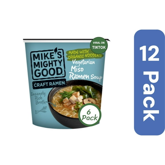 Mikes Mighty Good Ramen Vegetarian Miso 1.6 oz (Pack Of 12)