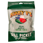 Mikey V's Dill Pickle "Gator Toes", Deep Fried Garlic Snacks, 3.9oz.