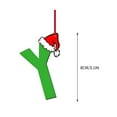 thumbnail image 1 of Christmas Initial for Christmas Tree Ornaments,2024 New Personalized Christmas Letters Sign with Red Hat Xmas Tree Hanging Acrylic Letter Pendant for Tree Door Wreath Decoration (Y), 1 of 3
