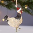 thumbnail image 1 of Mikhai Clearance 4 Pcs Christmas Tree Chicken Ornament,3.1 Inch Rooster with Scarf for Xmas Tree 2D Flat Acrylic Chicken Hanging Pendants for Car Rearview Mirror Backpacks Christmas Decoration, 1 of 8