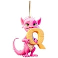 thumbnail image 1 of SLYNSHome Christmas Dinosaur 26 Letters Ornaments,2024 New 3.1 Inch Letters Pendant Sign Xmas Pink Cool Dinosaur Hanging Figurine for Holiday Party Car Tree Home or as Christmas Gift (Q), 1 of 5