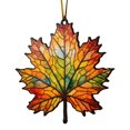thumbnail image 1 of SLYNSHome Christmas Hanging Decoration,3.1 Inch Stained Paintings Acrylic Maple Leaf Fall Ornaments Xmas Colorful Maple Leaves Panels for Home Tree Party Christmas Decor Supplies, 1 of 6