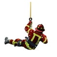 thumbnail image 1 of SLYNSHome Christmas Personalized Firefighter Ornament,1.57 Inch Fireman Figurine Hanging Pendant for Xmas Tree 2D Flat Fireman Sign Gifts for Him/Her Christmas Home Decoration (Red), 1 of 6