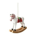 thumbnail image 1 of Mikhai Clearance Christmas Tree Horse Ornament,2.3 Inch Rocking Horse Hanging Pendant Dimensional Horse Figurine Sign for Car Rearview Mirror Backpacks Decoration Animal Lovers Xmas Gifts (White), 1 of 7