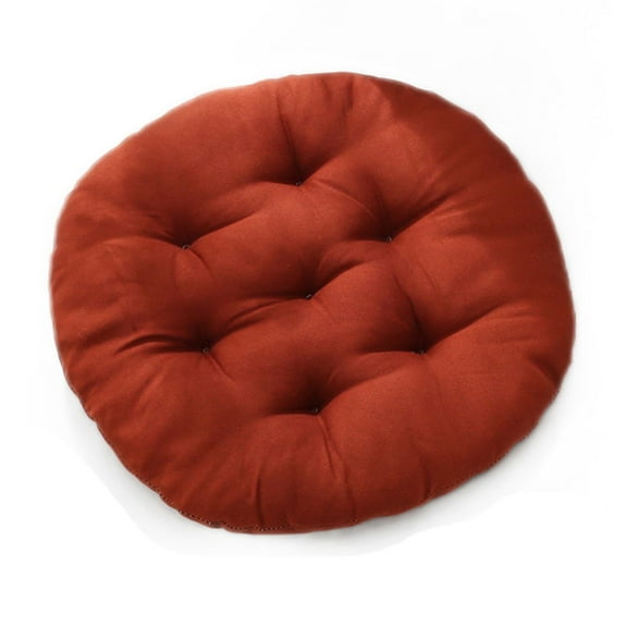 SLYNSHome Round Chair Pad,11.8Inch Round Pillow Cushion for Couch Soft and Comfortable Seat Cushions Circular Chair Pads for Dining Chairs for Home Garden Furniture Decoration (Brown)