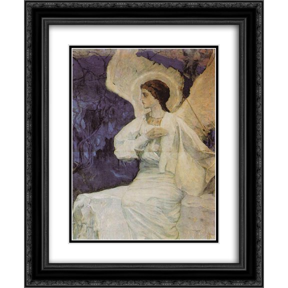 Mikhail Nesterov 2x Matted 20x24 Black Ornate Framed Art Print 'Angel on the Holy Sepulchre'