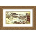 thumbnail image 1 of Mikhail Vrubel 2x Matted 24x18 Gold Ornate Framed Art Print 'Italy. Scenes of ancient life. (Sketch for the curtain in Russian Private Opera)', 1 of 2