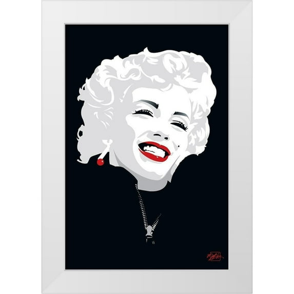 Miki 11x14 White Modern Wood Framed Museum Art Print Titled - Miki Marilyn
