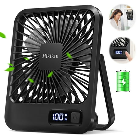 Mikikin 5-Speed Portable Rechargeable Desk Fan