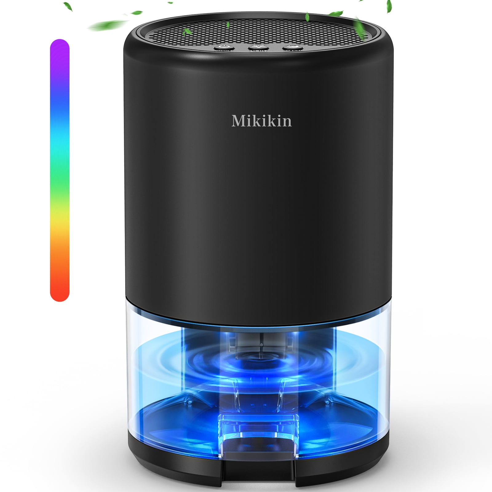 Mikikin Dehumidifiers for Home, Upgraded 35oz Dehumidifier Up to 285 sq.ft with Auto-off, Sleep Mode, 7 Colorful Night Light, Quiet Portable Small Dehumidifiers for Bathroom, Bedroom, Basement, RV