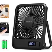 Mikikin 5-Speed Portable USB Rechargeable Battery Desk Fan